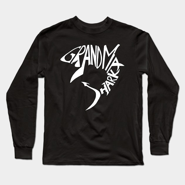 Grandma Shark Long Sleeve T-Shirt by treszure_chest